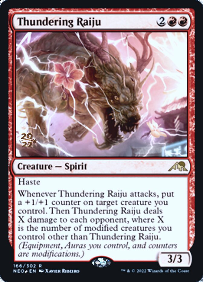 Thundering Raiju [Kamigawa: Neon Dynasty Prerelease Promos] | Rook's Games and More