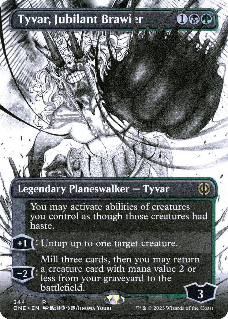 Tyvar, Jubilant Brawler (Borderless Manga) [Phyrexia: All Will Be One] | Rook's Games and More