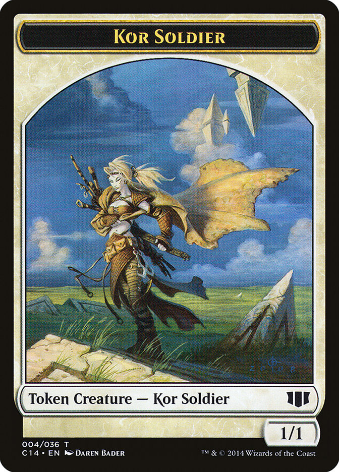 Kor Soldier // Pegasus Double-sided Token [Commander 2014 Tokens] | Rook's Games and More