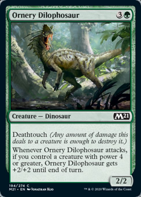 Ornery Dilophosaur [Core Set 2021] | Rook's Games and More