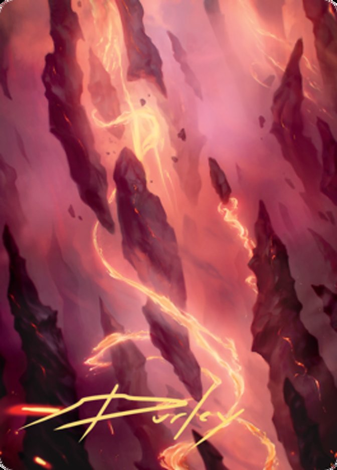 Mountain 1 Art Card (Gold-Stamped Signature) [Zendikar Rising Art Series] | Rook's Games and More