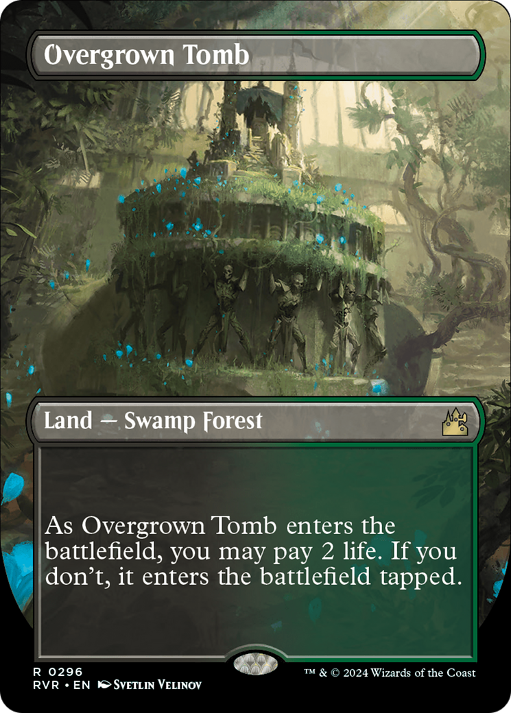 Overgrown Tomb (Borderless) [Ravnica Remastered] | Rook's Games and More