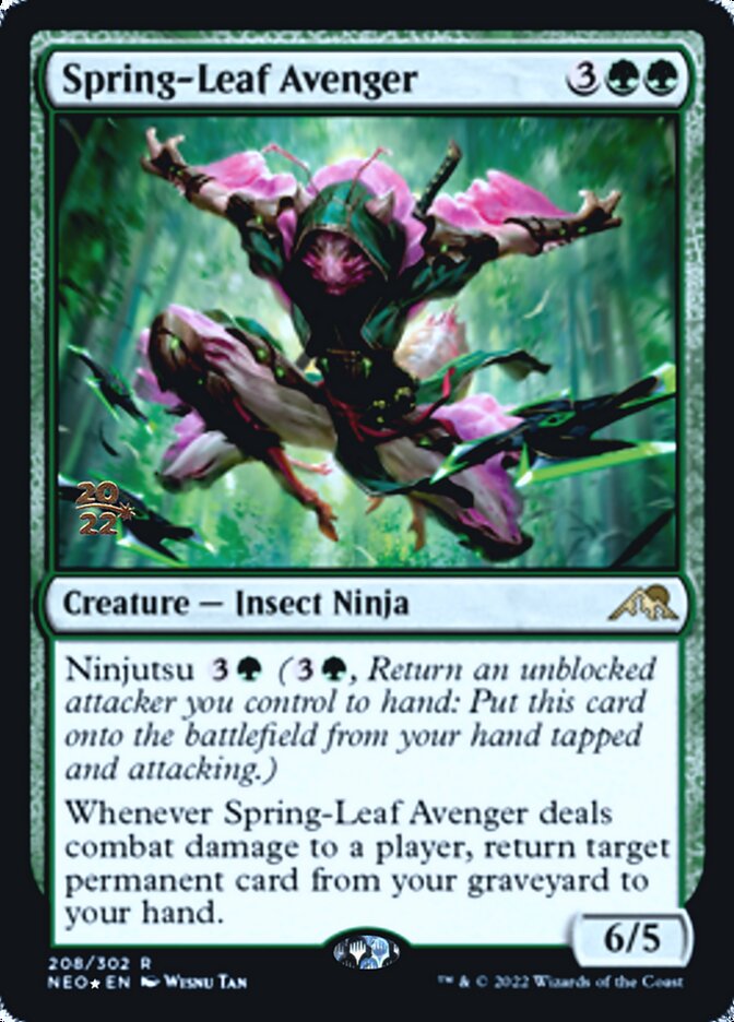 Spring-Leaf Avenger [Kamigawa: Neon Dynasty Prerelease Promos] | Rook's Games and More