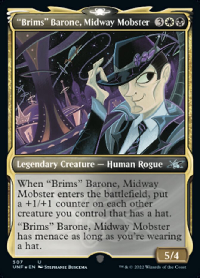 "Brims" Barone, Midway Mobster (Showcase) (Galaxy Foil) [Unfinity] | Rook's Games and More