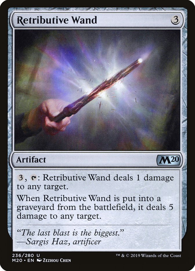 Retributive Wand [Core Set 2020] | Rook's Games and More