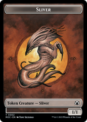 Goblin // Sliver Double-Sided Token [March of the Machine Commander Tokens] | Rook's Games and More
