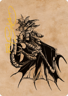 Ancient Copper Dragon Art Card (52) (Gold-Stamped Signature) [Commander Legends: Battle for Baldur's Gate Art Series] | Rook's Games and More