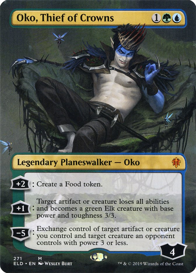 Oko, Thief of Crowns (Borderless) [Throne of Eldraine] | Rook's Games and More