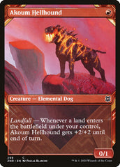 Akoum Hellhound (Showcase) [Zendikar Rising] | Rook's Games and More