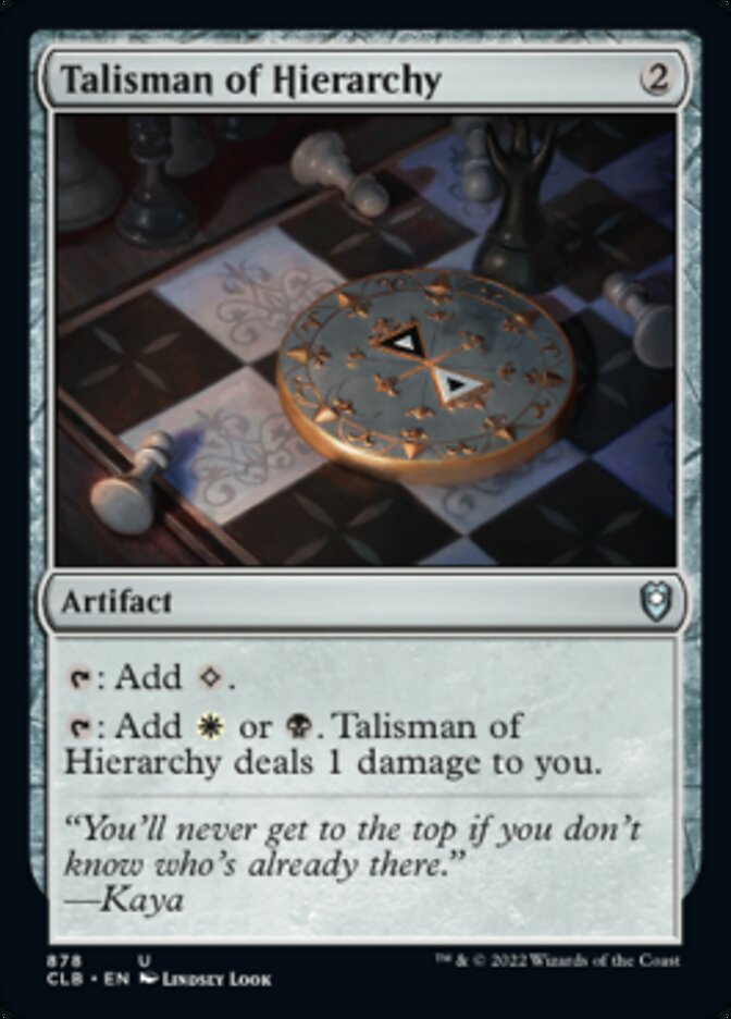 Talisman of Hierarchy [Commander Legends: Battle for Baldur's Gate] | Rook's Games and More