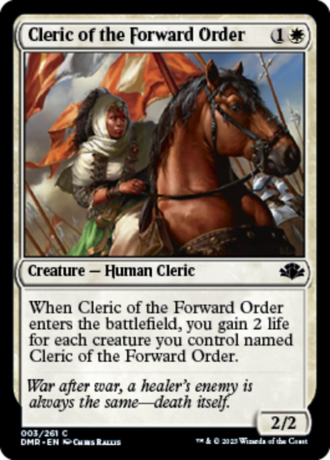 Cleric of the Forward Order [Dominaria Remastered] | Rook's Games and More