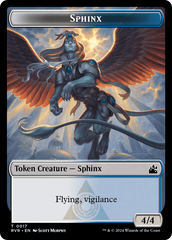 Bird // Sphinx Double-Sided Token [Ravnica Remastered Tokens] | Rook's Games and More