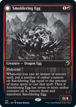 Smoldering Egg // Ashmouth Dragon [Innistrad: Double Feature] | Rook's Games and More