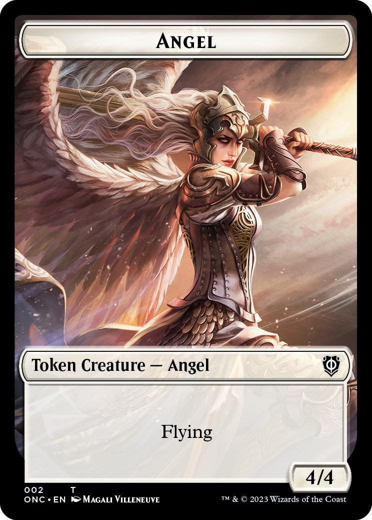 Soldier (007) // Angel Double-Sided Token [Phyrexia: All Will Be One Commander Tokens] | Rook's Games and More