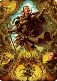 Nissa of Shadowed Boughs 2 Art Card [Zendikar Rising Art Series] | Rook's Games and More