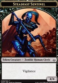 Steadfast Sentinel // Zombie Double-sided Token [Hour of Devastation Tokens] | Rook's Games and More