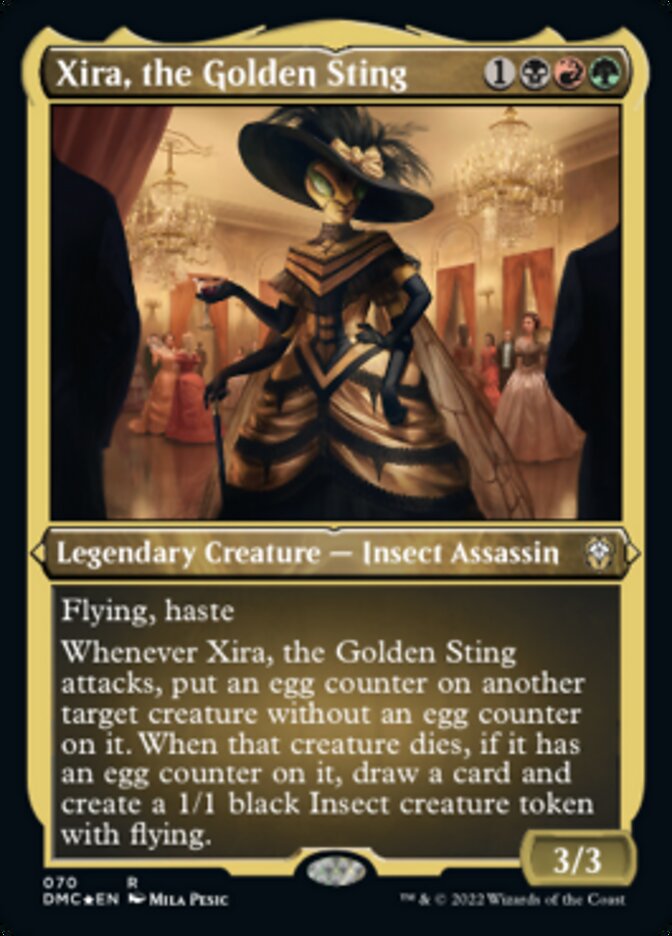 Xira, the Golden Sting (Foil Etched) [Dominaria United Commander] | Rook's Games and More