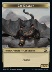 Cat Dragon // Spirit Double-sided Token [Double Masters 2022 Tokens] | Rook's Games and More