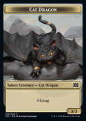 Cat Dragon // Soldier Double-sided Token [Double Masters 2022 Tokens] | Rook's Games and More