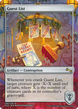 Guest List [Unstable] | Rook's Games and More