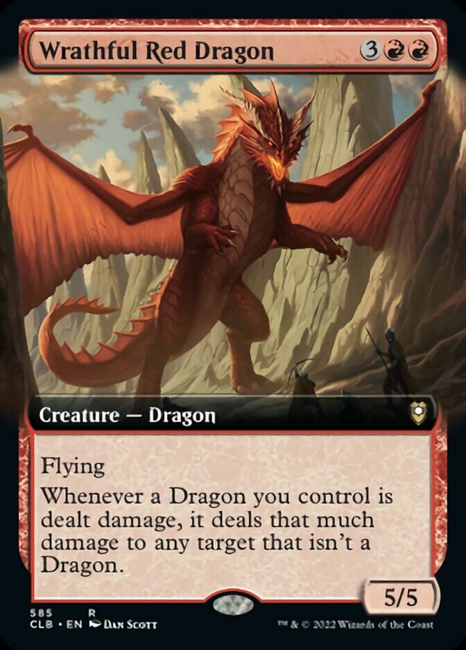 Wrathful Red Dragon (Extended Art) [Commander Legends: Battle for Baldur's Gate] | Rook's Games and More