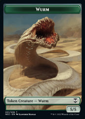 Elf Warrior // Wurm Double-sided Token [Streets of New Capenna Commander Tokens] | Rook's Games and More