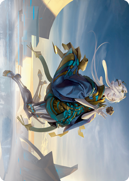 Moonfolk Puzzlemaker Art Card [Kamigawa: Neon Dynasty Art Series] | Rook's Games and More