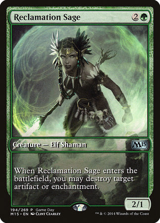 Reclamation Sage [Magic 2015 Promos] | Rook's Games and More