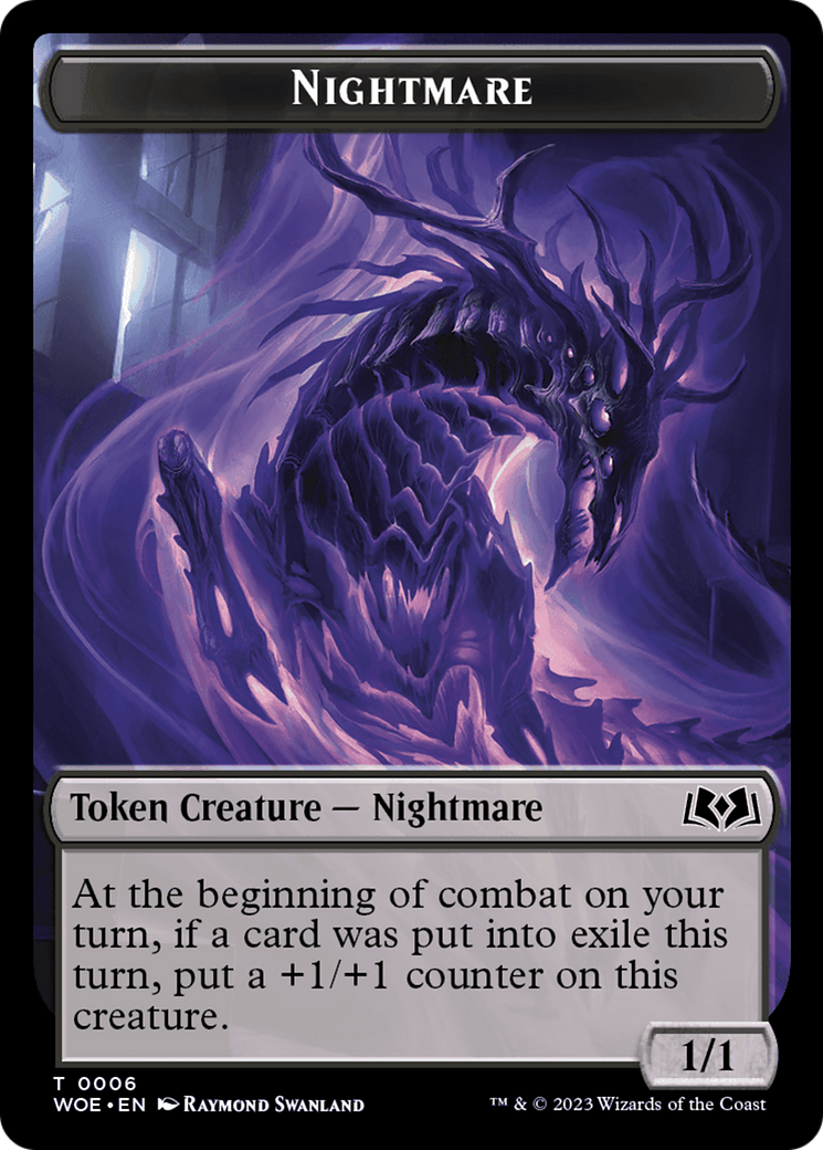 Nightmare // Food (0011) Double-Sided Token [Wilds of Eldraine Tokens] | Rook's Games and More