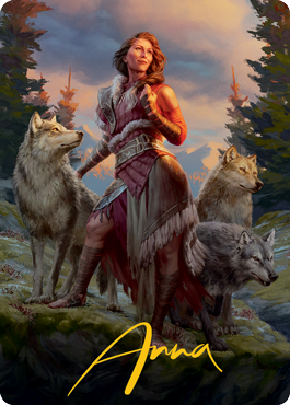 Arlinn, the Pack's Hope 1 Art Card (Gold-Stamped Signature) [Innistrad: Midnight Hunt Art Series] | Rook's Games and More