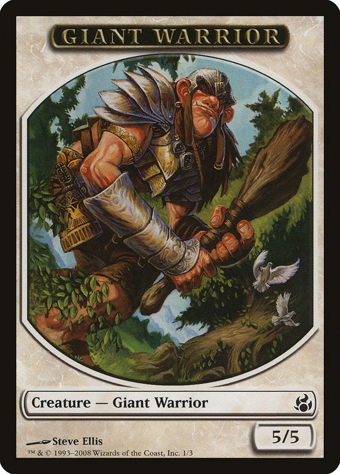 Giant Warrior [Morningtide Tokens] | Rook's Games and More