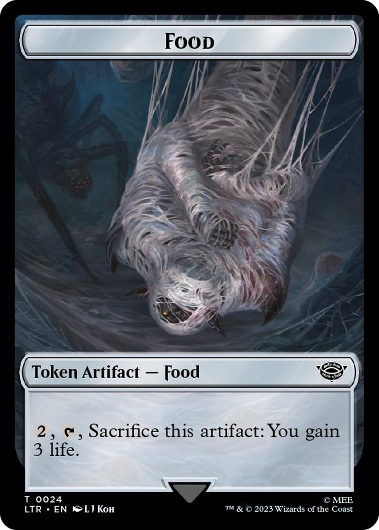 Tentacle // Food (0024) Double-Sided Token (Surge Foil) [The Lord of the Rings: Tales of Middle-Earth Tokens] | Rook's Games and More