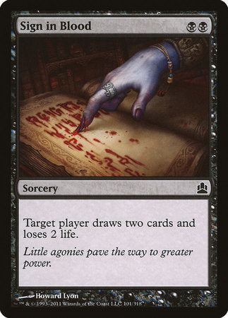 Sign in Blood [Commander 2011] | Rook's Games and More