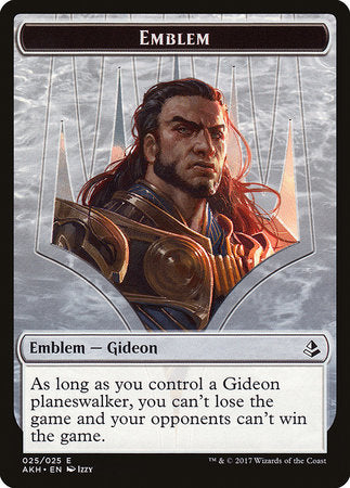 Emblem - Gideon of the Trials [Amonkhet Tokens] | Rook's Games and More