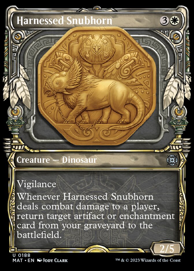 Harnessed Snubhorn (Showcase Halo Foil) [March of the Machine: The Aftermath] | Rook's Games and More