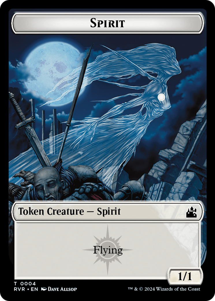 Goblin (0008) // Spirit (0004) Double-Sided Token [Ravnica Remastered Tokens] | Rook's Games and More