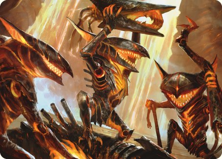 Gleeful Demolition Art Card [Phyrexia: All Will Be One Art Series] | Rook's Games and More