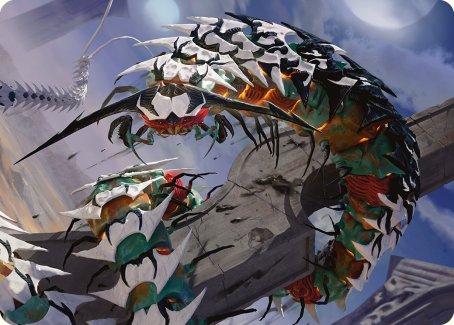 Atraxa's Skitterfang Art Card [Phyrexia: All Will Be One Art Series] | Rook's Games and More