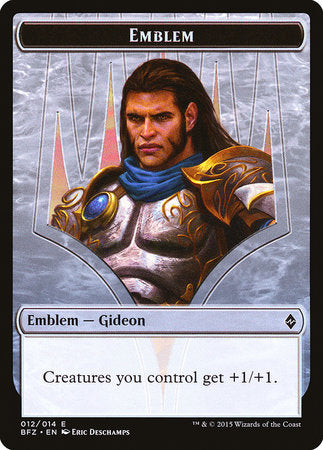 Emblem - Gideon, Ally of Zendikar [Battle for Zendikar Tokens] | Rook's Games and More