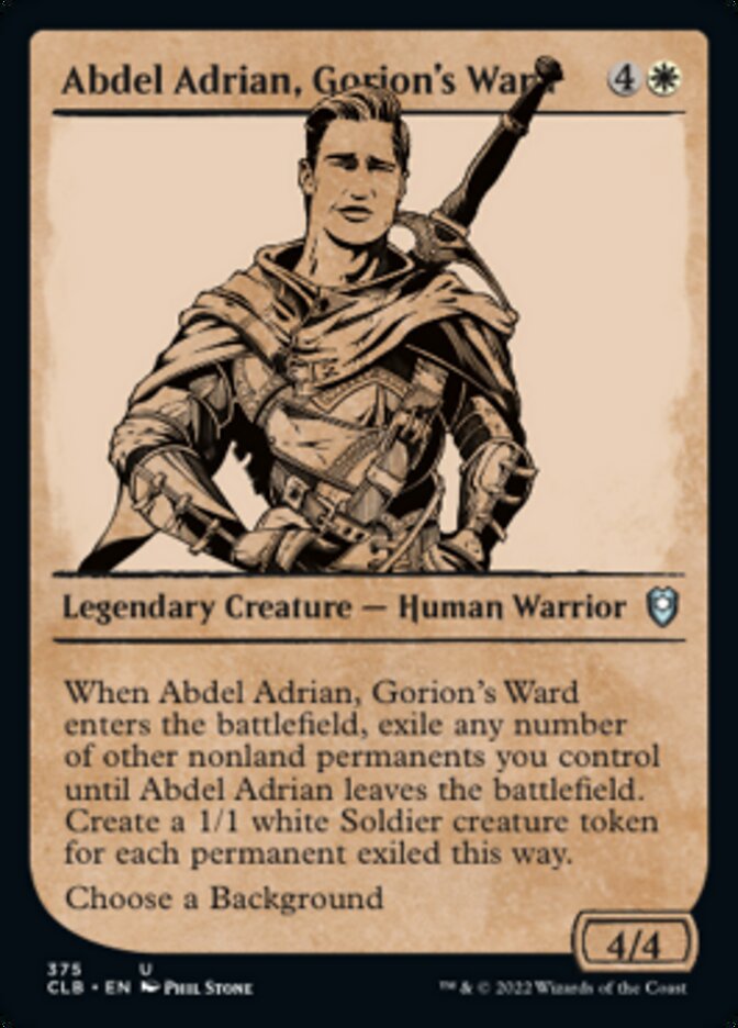 Abdel Adrian, Gorion's Ward (Showcase) [Commander Legends: Battle for Baldur's Gate] | Rook's Games and More