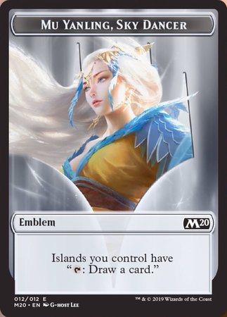 Emblem - Mu Yanling, Sky Dancer [Core Set 2020 Tokens] | Rook's Games and More