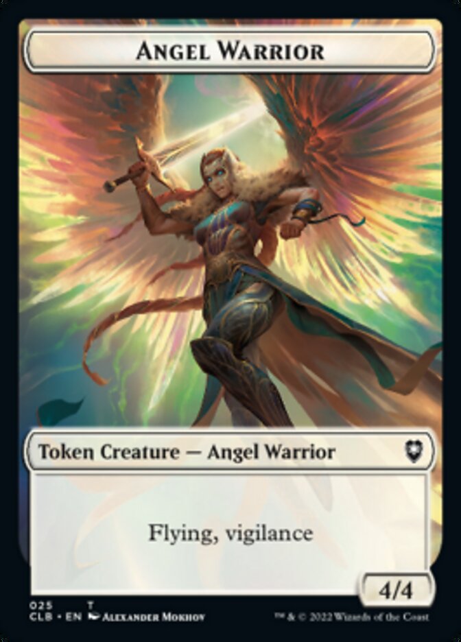 Kor Warrior // Angel Warrior Double-sided Token [Commander Legends: Battle for Baldur's Gate Tokens] | Rook's Games and More