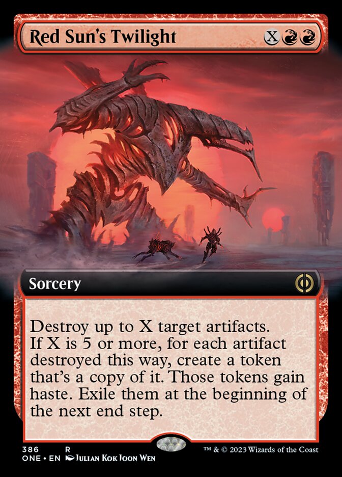 Red Sun's Twilight (Extended Art) [Phyrexia: All Will Be One] | Rook's Games and More