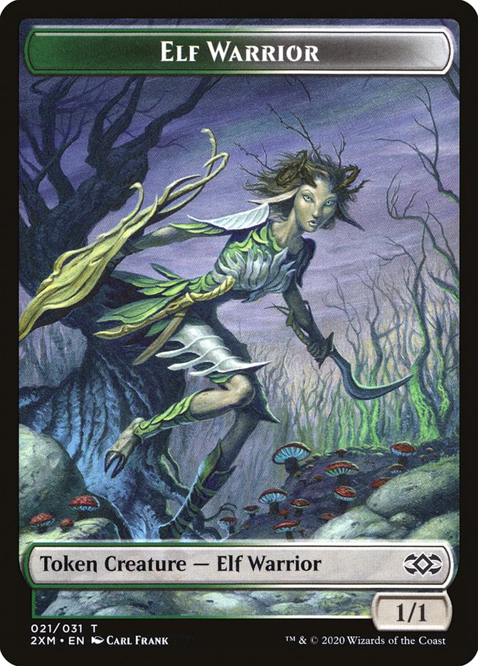 Elf Warrior Token [Double Masters] | Rook's Games and More