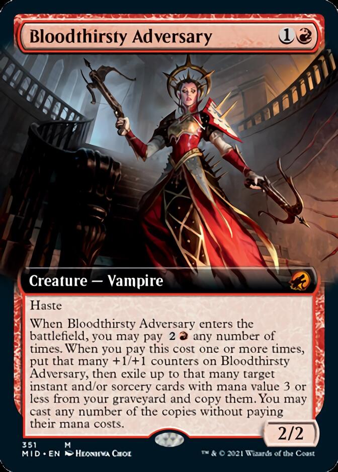 Bloodthirsty Adversary (Extended) [Innistrad: Midnight Hunt] | Rook's Games and More
