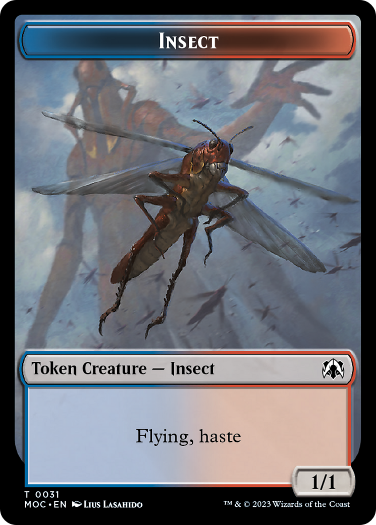 Soldier // Insect Double-Sided Token [March of the Machine Commander Tokens] | Rook's Games and More