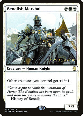 Benalish Marshal [Dominaria Promos] | Rook's Games and More