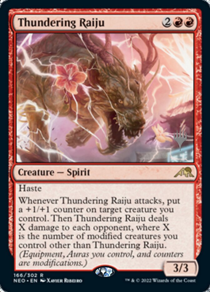 Thundering Raiju (Promo Pack) [Kamigawa: Neon Dynasty Promos] | Rook's Games and More