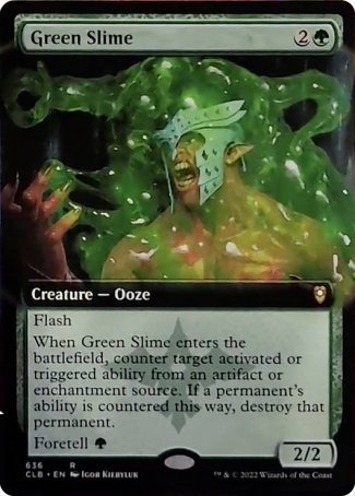Green Slime (Extended Art) [Commander Legends: Battle for Baldur's Gate] | Rook's Games and More