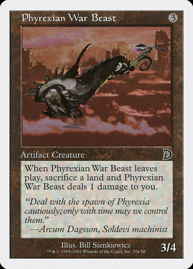 Phyrexian War Beast (Signature on Left) [Deckmasters] | Rook's Games and More